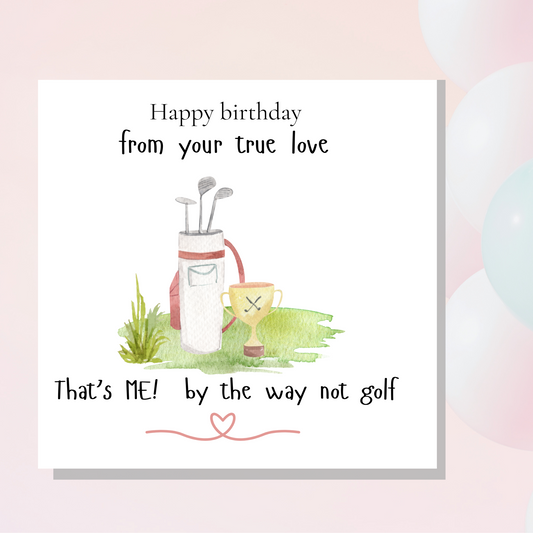 Golf birthday card