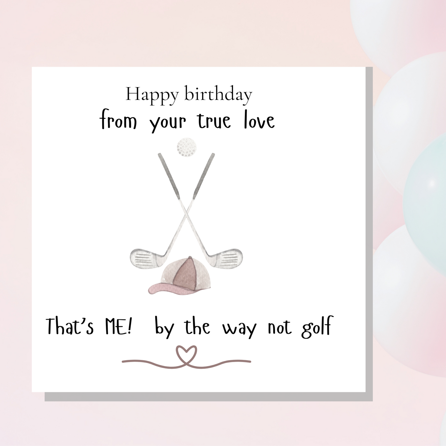 Golf fan birthday card