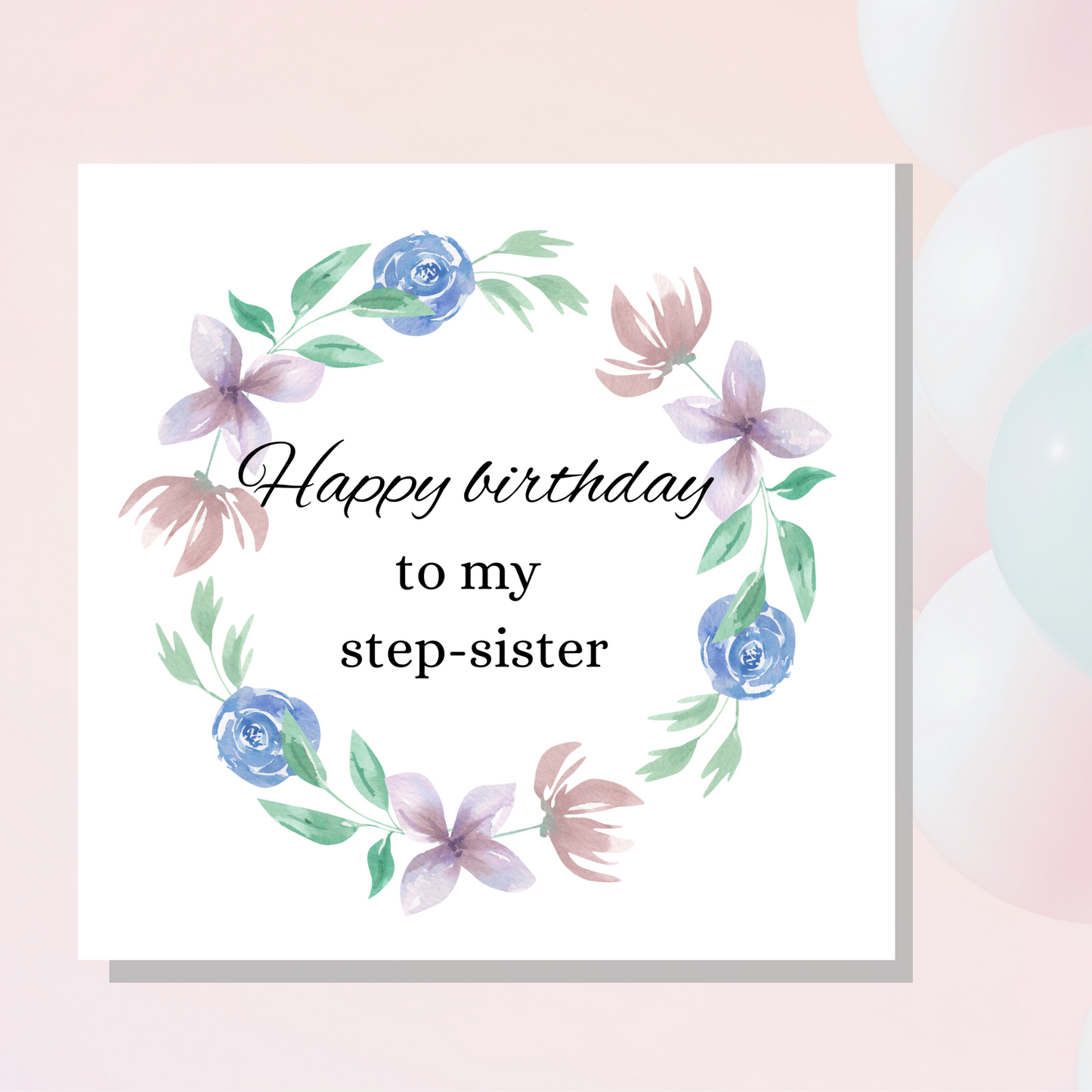 floral birthday card for her.