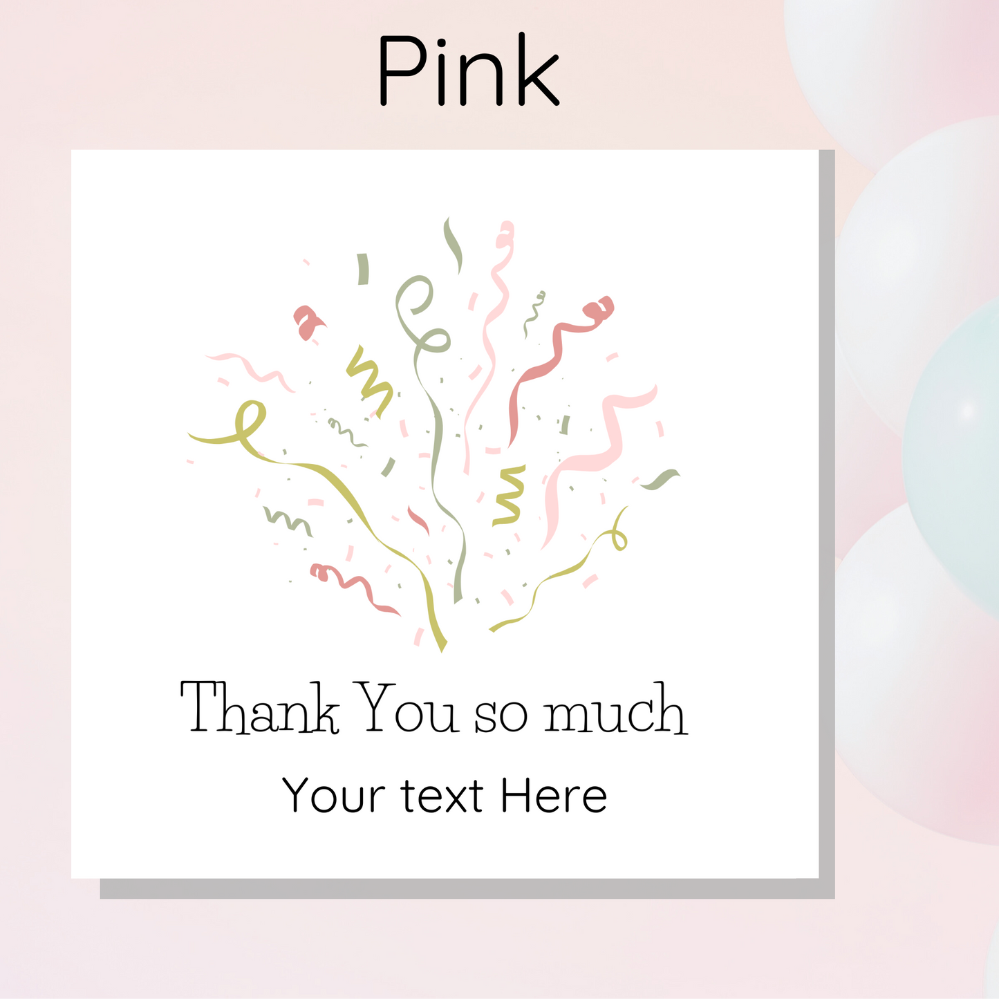 Cheerful thank you card