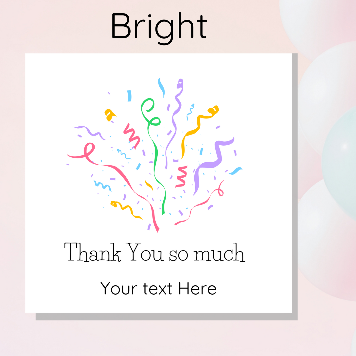 Cheerful thank you card